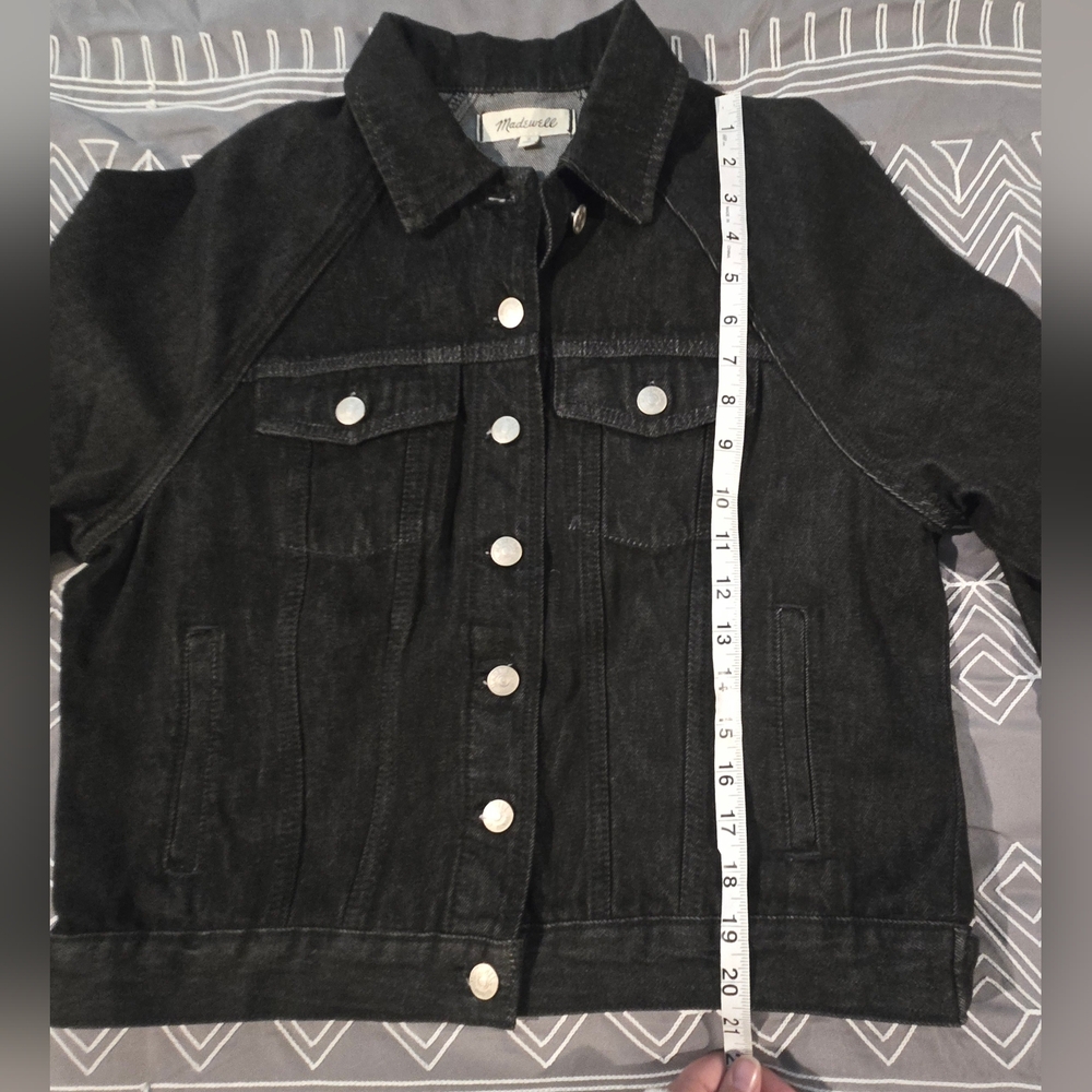 Madewell Raglan Oversized Jean Jacket Size Small - Picture 6 of 11